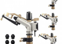 Canon d'irrigation (4 Unités) 1'' à portée réglable avec 4 buses et 1 clé de réglage