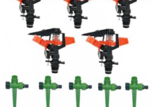Kit 5 arroseurs agricoles sectoriels 1/2'' + 5 pointes porte-arroseur