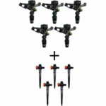 Kit 5 arroseurs agricoles circulaires 1/2'' + 5 brochettes porte-gicleurs